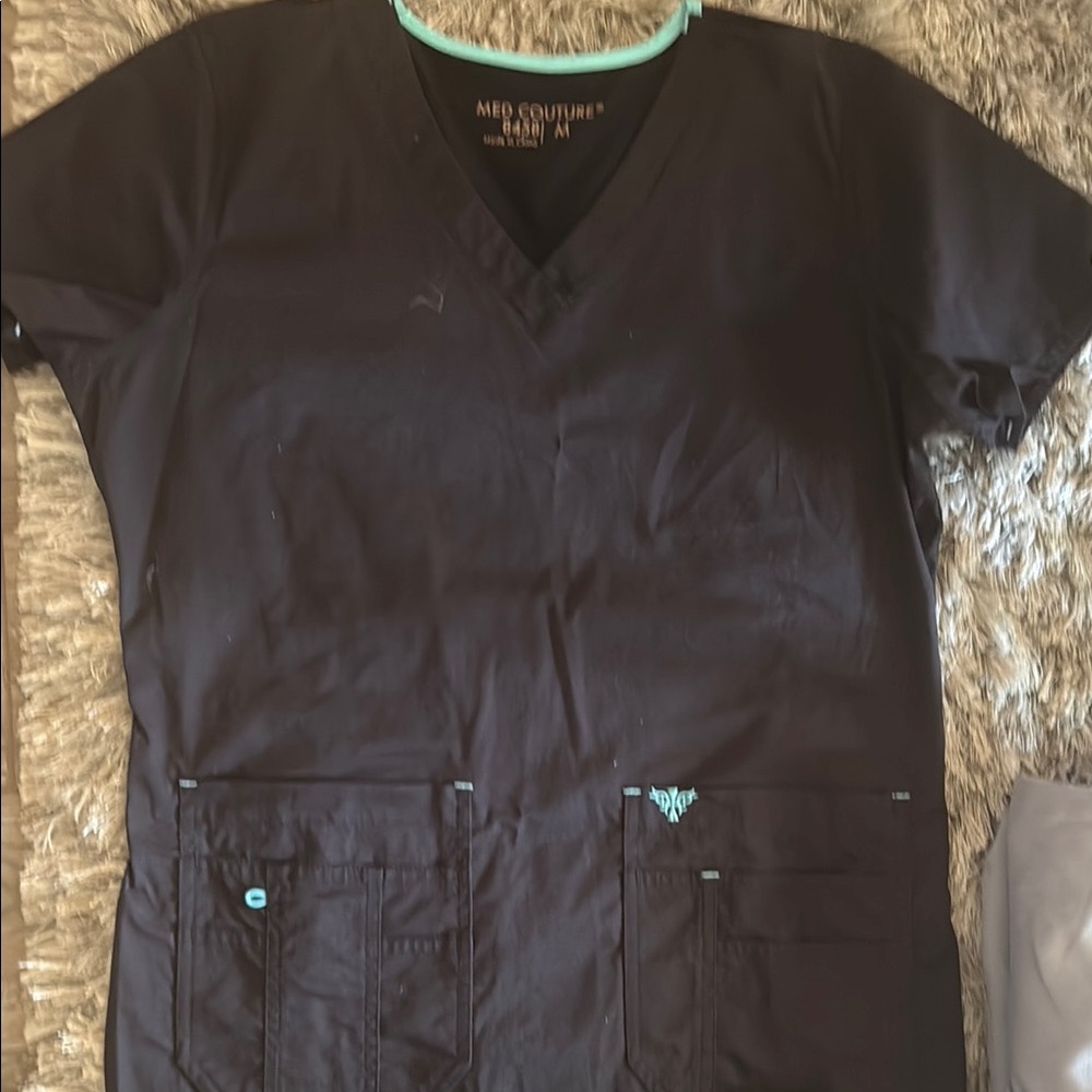 Med Couture Black Scrub Set size medium